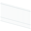 ProtectorAl 1201-2400W x 1500H Pearl White Spear Top Pool Fence Panel Raked Up to 15º
