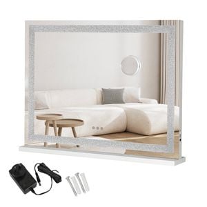 Yezi Crystal Makeup Mirror 3-Colour LED USB Charging 80x60CM