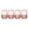 4pc Ladelle Panama Drinking Glass Durable Tumbler Kitchen Glassware Coral
