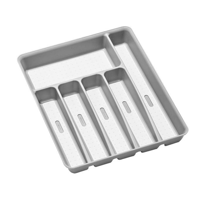 Madesmart 6 Compartment Cutlery Storage Holder Tray Soft Grey 39x32.6x5cm
