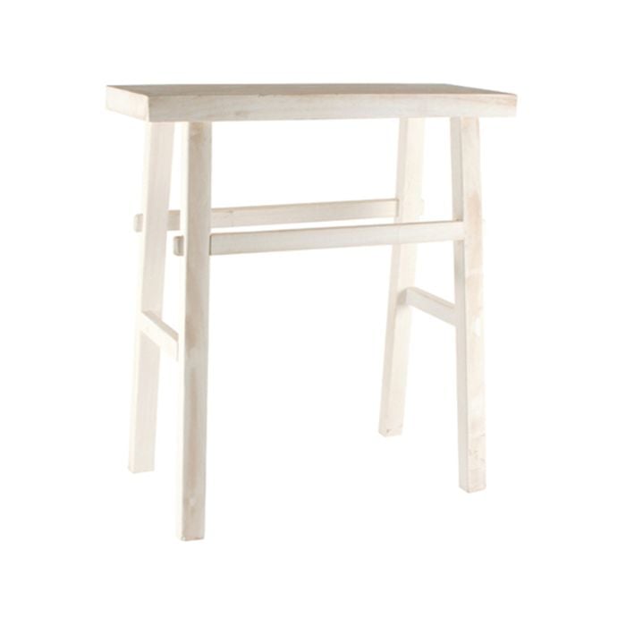 Maine & Crawford Sena 85x80cm Wood Console Bench - Whitewash