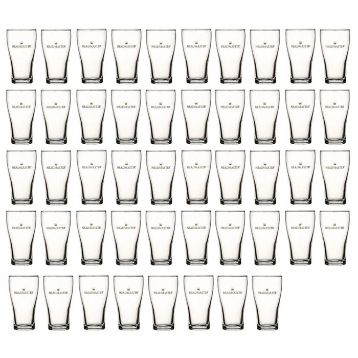 Crown Nucleated Headmaster Beer Conical Glasses 425ml - Set of 48