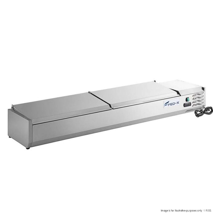 FED-X  Salad Bench Fridge with Stainless Steel Lids