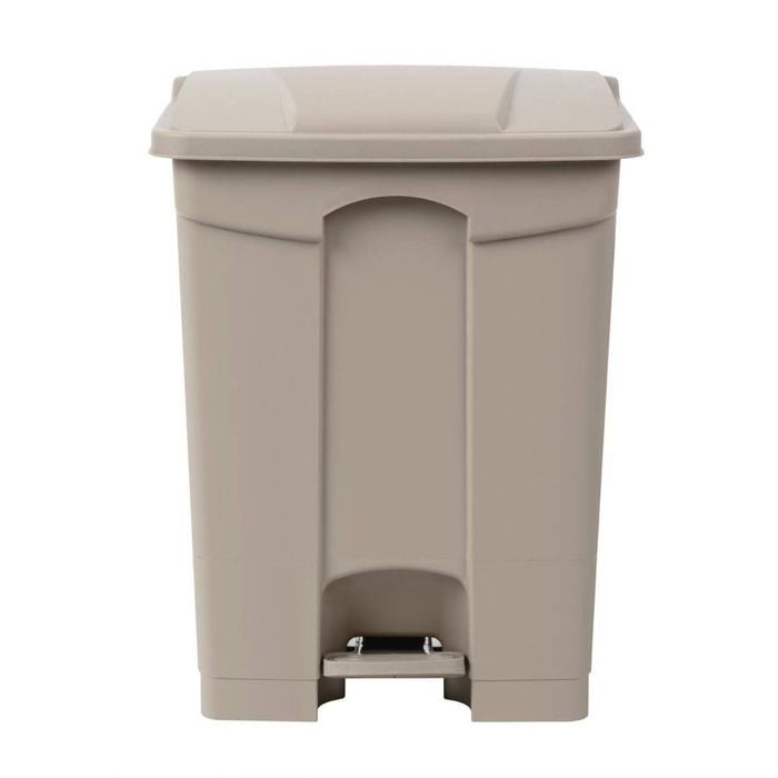 Jantex Pedal Bin Hands-free Waste Bin Beige 65l Commercial Kitchen Garbage Bin