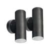 Brilliant Black Coolum Project Modern Wall Light LED - Twin Pack