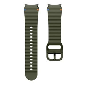 Sport Silicone Watch Band Wave Strap 20mm - For Samsung Galaxy Watch 4 5 6 7 (Army Green)