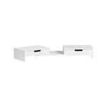 White Monitor Stand w/Drawers