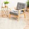 Sense 265 Grey 240x240cm Round - Large Pet Friendly Power Loomed Rug
