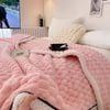 CottonMore Large Soft Microsherpa Bed Blanket Throw Rug 200x230cm - Pink