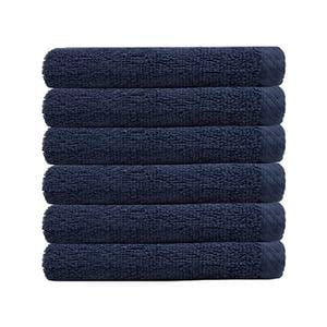 Chateau 6pack Face Washer 33x33cm Navy