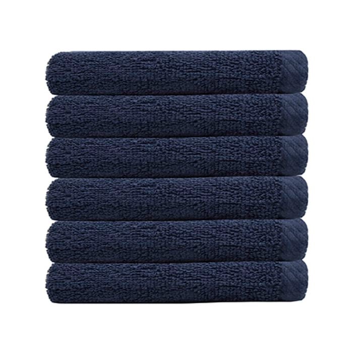 Chateau 6pack Face Washer 33x33cm Navy