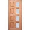 Woodcraft 2040 x 820 x 40mm Entrance Door Modern French Frosted Safety Glass F15