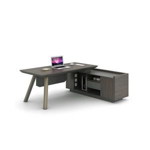 Modern Furniture KAISON Executive Desk with Reversible Return 2M - Brown Grey