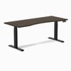 Desky Dual Sit To Stand Ergo Edge Dark Bamboo Desk 1800x750mm Matte Black