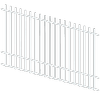 ProtectorAl 1201 - 2400 x 1500mm Pearl White Raked Up to 15º Batten Pool Fence Panel