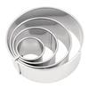 Chef Inox Plain Round Pastry Cutter Set Stainless Steel 4 Piece Baking Tool