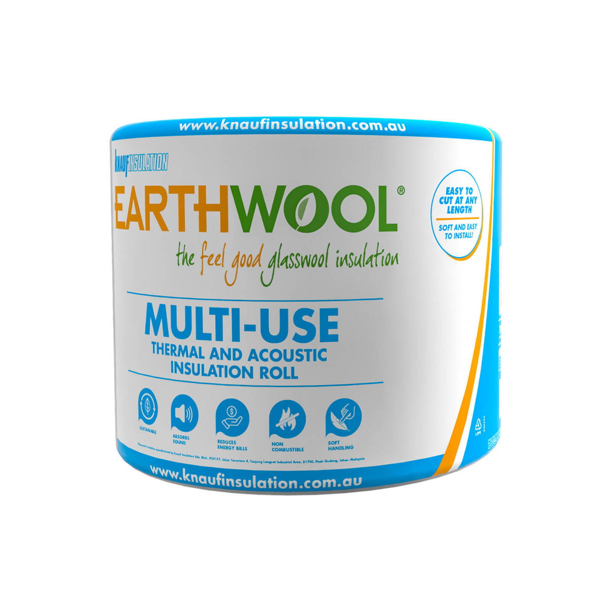 Earthwool R2.5HD Multi-Use Roll 90mm x 430mm x 8500mm 3.7m² - 1 Pack ...