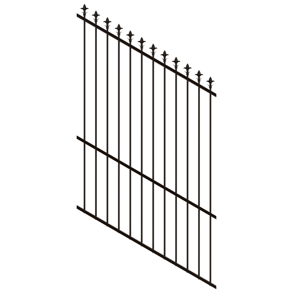 ProtectorAl 0350-1200W x 1800H Satin Black Spear Top Pool Fence Panel ...
