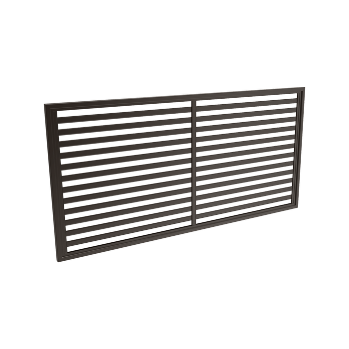ProtectorAl 1800 x 900mm Black Aluminium Welded Privacy Slat Screen