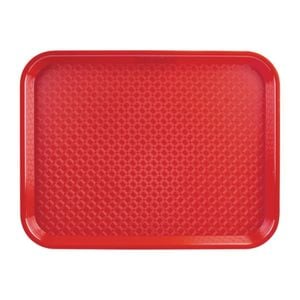 Olympia Kristallon Foodservice Tray Polypropylene Red 350 X 450mm Commercial Catering Serving Tray