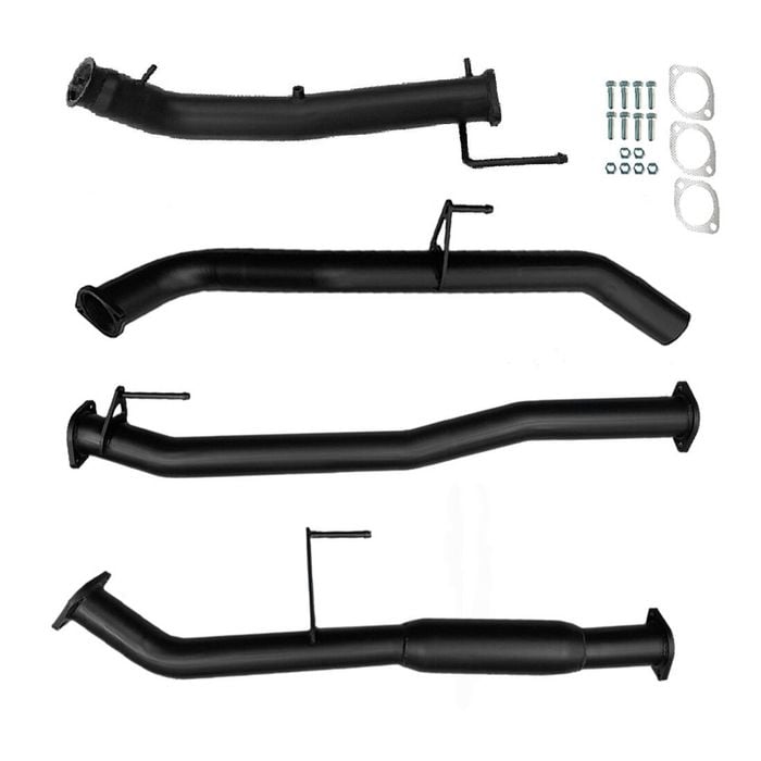 Ignite Exhausts Turbo Back For Nissan D23 Navara Np300 3" With Hotdog Black Aluminised Steel