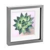 Nicola Spring Acrylic 3D Box Photo Frame with 8" x 8" Mount - 10" x 10"  - Grey