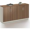 Modern ANDERSON Credenza Cabinet 160cm(W)x40cm(D)x84cm(H) - Hazelnut & Beige