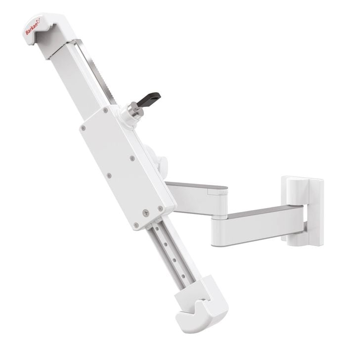 Barkan 7 - 14 Inches White Lockable Tablet Mount Holder