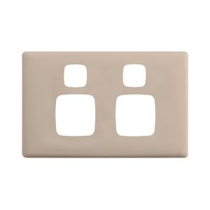 HPM LINEA Double Powerpoint Coverplate - Ghost Gum