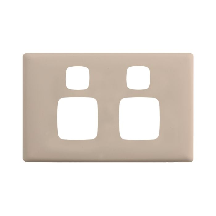 HPM LINEA Double Powerpoint Coverplate - Ghost Gum