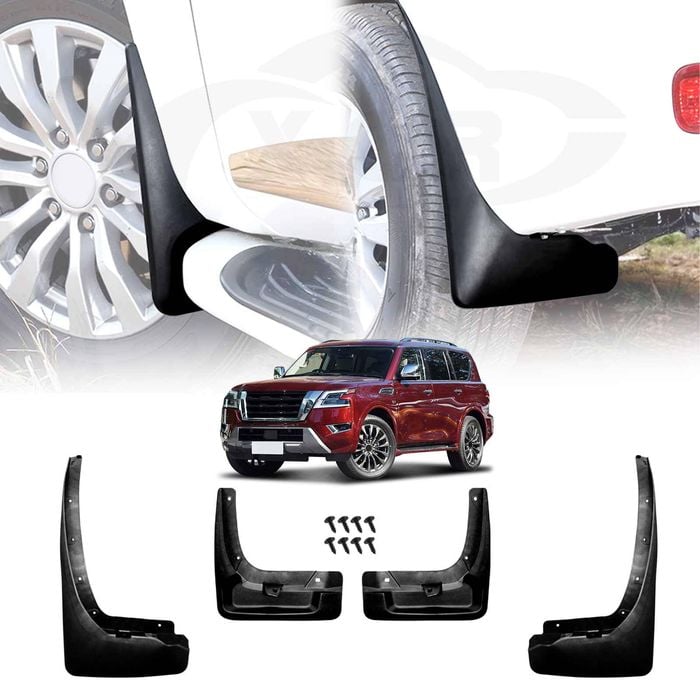 Mud Flaps Splash Guards for Nissan Patrol 2012-Onwards Y62 Series Mudguard Fender Front&Rear Set of 4