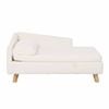 P&P Beige Small L Shape Dog Sofa Bed With Pillow And Solid Rubber Wood Legs