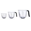 3pc Kitchenaid Stackable Angled Measuring Jugs Set 250ml 500ml 1000ml Onyx Black