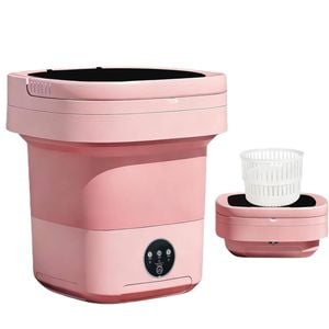 Catzon Portable Washing Machine 11L Foldable Washer Drye-Pink