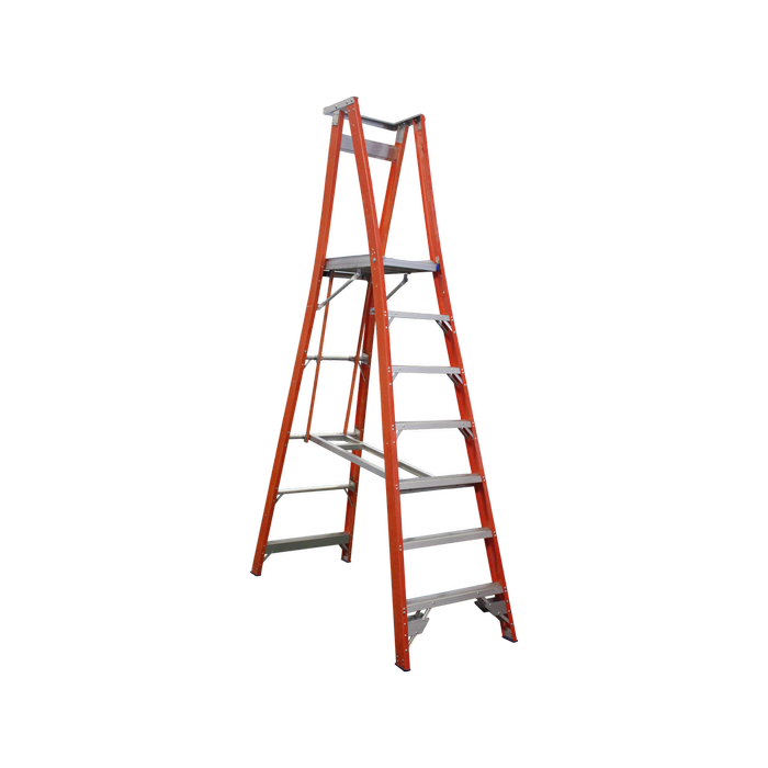 Indalex 2.1m 180kg Pro Series Industrial Aluminium Platform Ladder