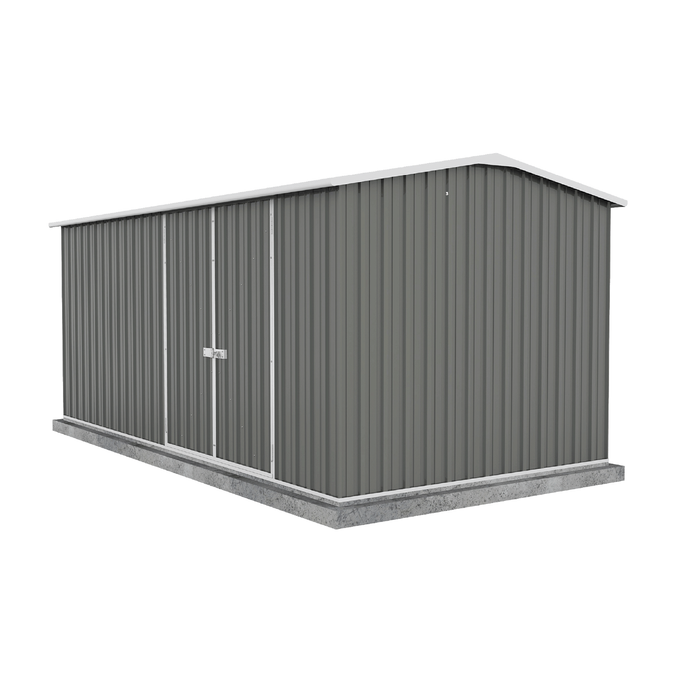 Absco Sheds 4.48 x 2.26 x 2.0m Woodland Grey Workshop Double Door Garden Shed