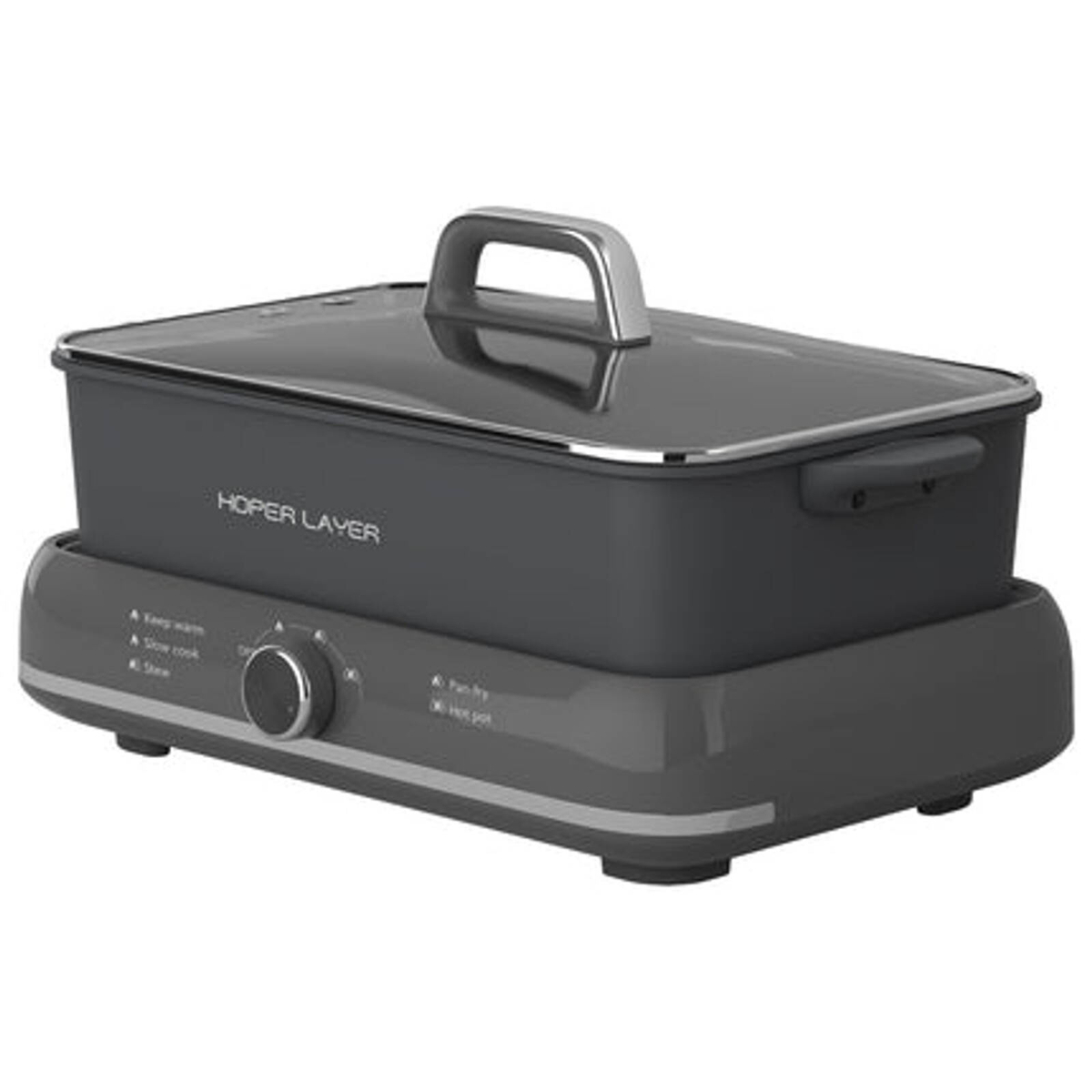 HOPER LAYER Multi-Function 6L 2000W Nonstick Electric Hot Pot Grill ...