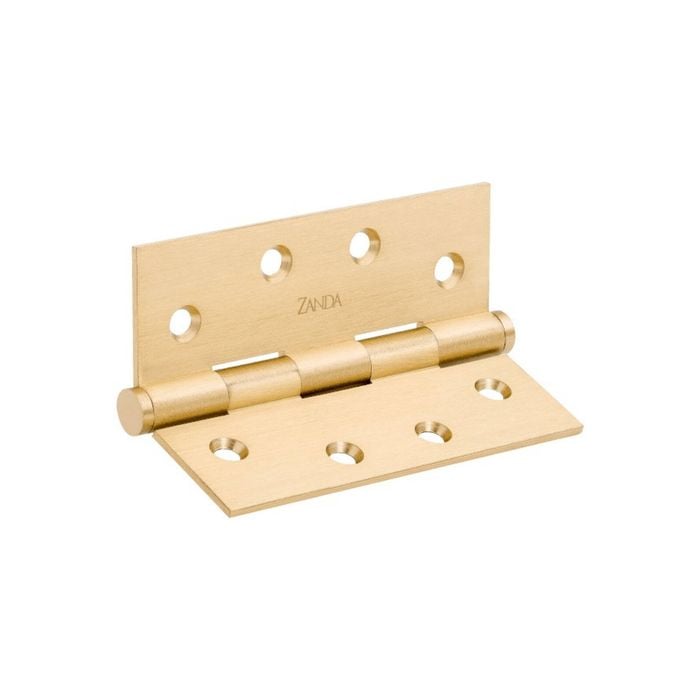 Zanda 100x75mm Satin Brass Butt Hinge