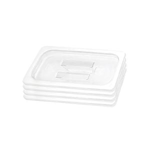 SOGA 4 Pack Clear Gastronorm Pan Lids 1/3
