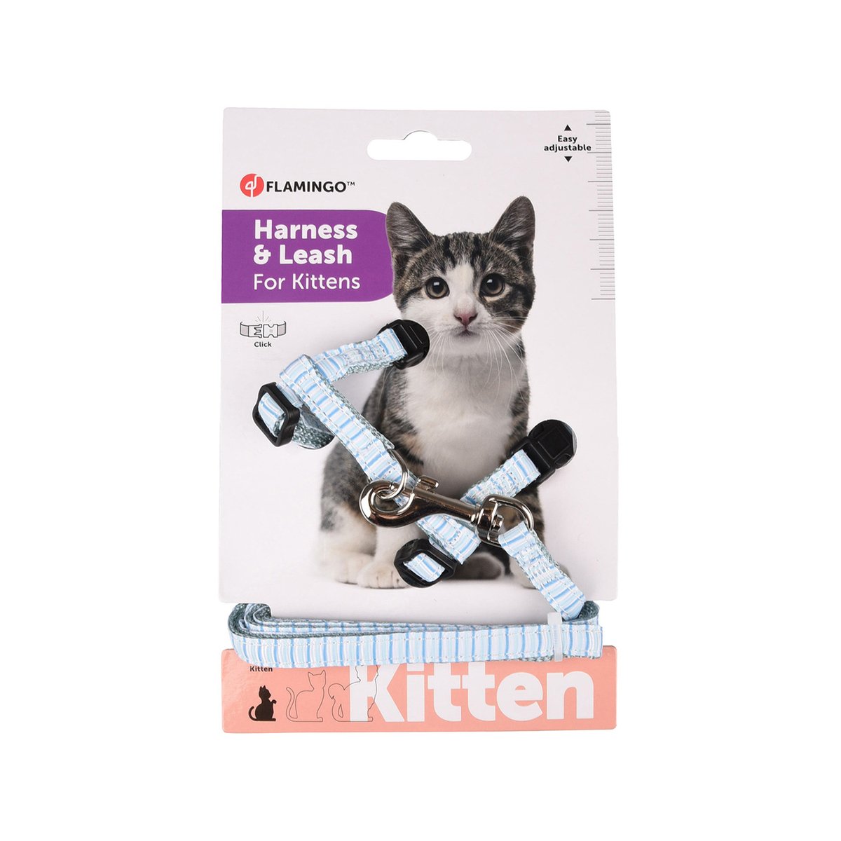 Flamingo 16 25cm Mix Colours Kitten Walking Harness With Leash Bunnings Australia