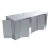 Build-a-Shed 1.2 x 5.2 x 2.0m Zinc Tunnel Shed Tunnel Hinged Door Plus Dual Double Hinged Side Doors