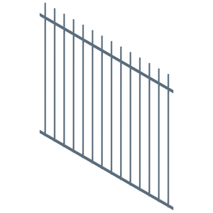 ProtectorAl 350 - 1200 x 1200mm Deep Ocean Raked 16-30º Picket Top Pool Fence Panel