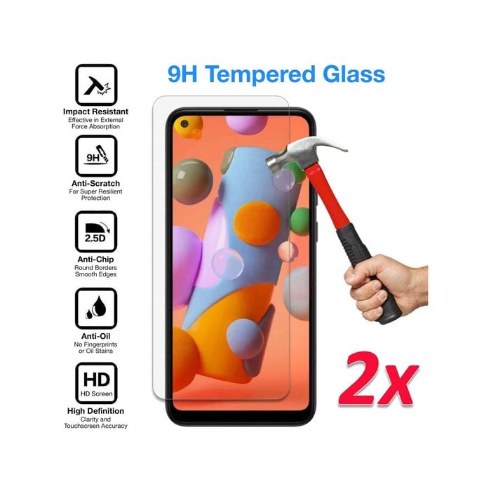 Pack MEZON Samsung Galaxy A21s Clear Tempered Glass Screen