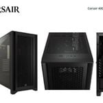 Corsair Carbide Series 4000D Airflow ATX Tempered Glass Black, 2x 120mm Fans pre-installed. USB 3.0 and Type-C x 1, Audio I/O. C