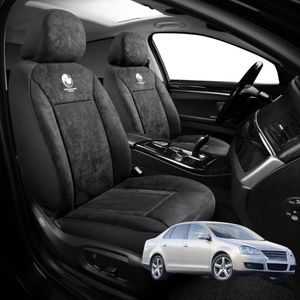 Australian Goose Edition Front Seat Covers for Volkswagen Jetta 2006 - 2010 - Suede, Universal Fit - Black