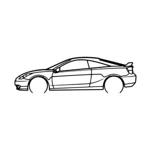 Ignite Laser Toyota 2000 Celica Silhouette Metal Wall Art Rustic Metal 15.7inch/40cm