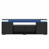 Ufurniture TV Cabinet with RGB LED Light 140cm TV Entertainment Unit Stand Media Console w/ Open Shelf and storage cabinet
