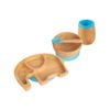 Tiny Dining 4pc Elephant Bamboo Suction Baby Feeding Set