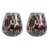 2PK LVD Glass Votive Vase Candle Holder Home Decor Large Sabi