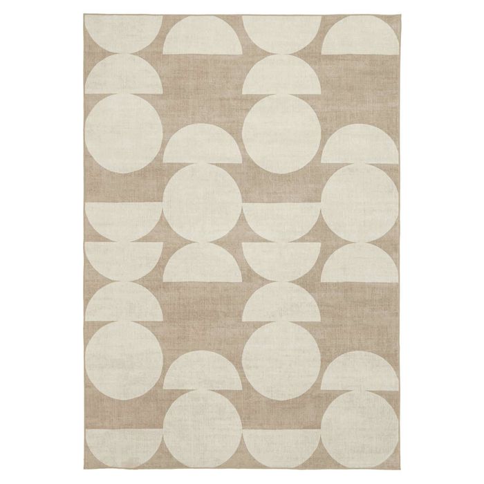 Loopsie-220cm X 150cm-tendo Taupe And Beige Geometric Washable Rug